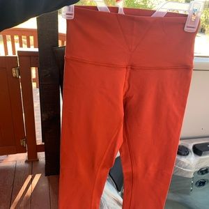 Burnt orange lululemon leggings